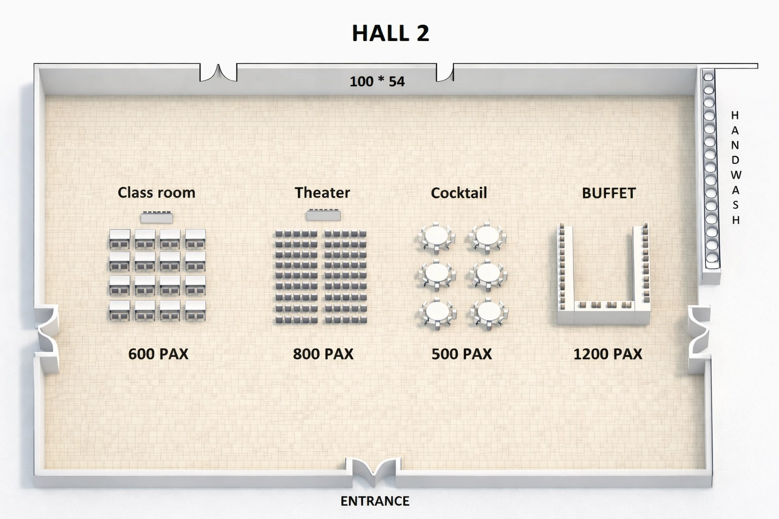 Kodam Convention Hall 2 Layout